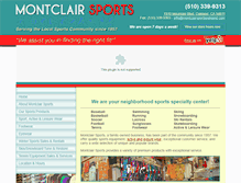 Tablet Screenshot of montclairsportsoakland.com